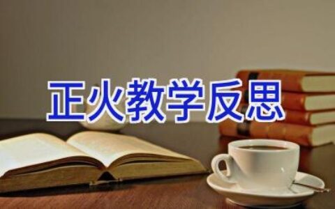 正火教学反思