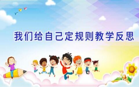 我们给自己定规则教学反思