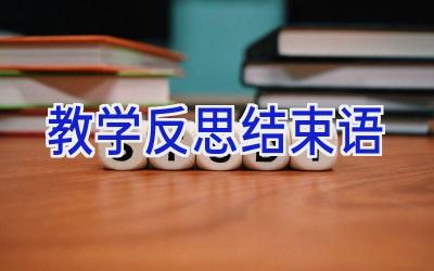 教学反思结束语