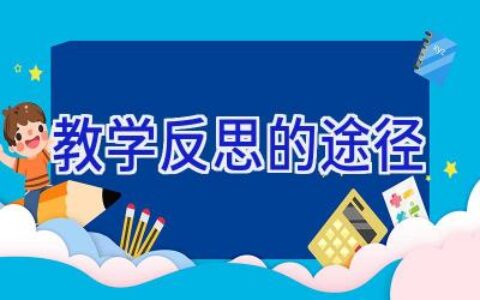 教学反思的途径