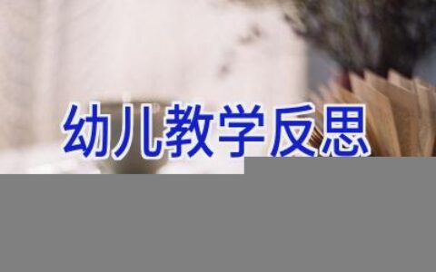 幼儿教学反思