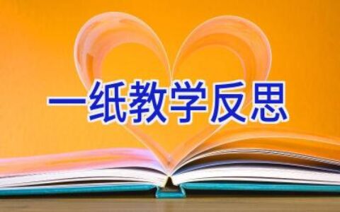 一纸教学反思