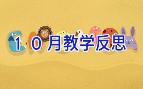 10月教学反思