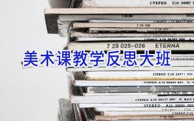美术课教学反思大班