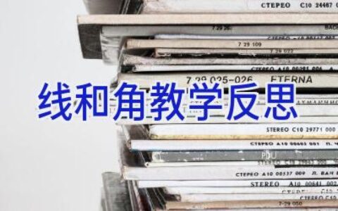 线和角教学反思
