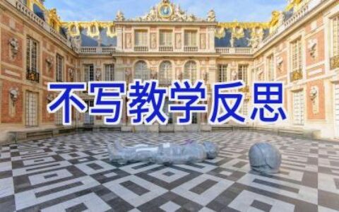 不写教学反思