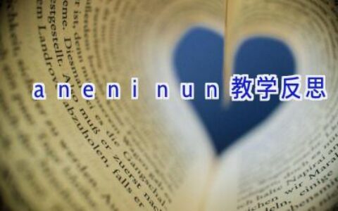 aneninun教学反思