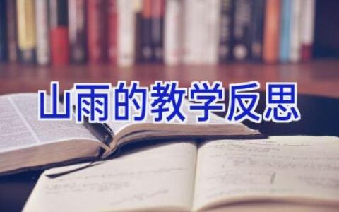 山雨的教学反思