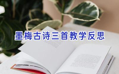 墨梅古诗三首教学反思