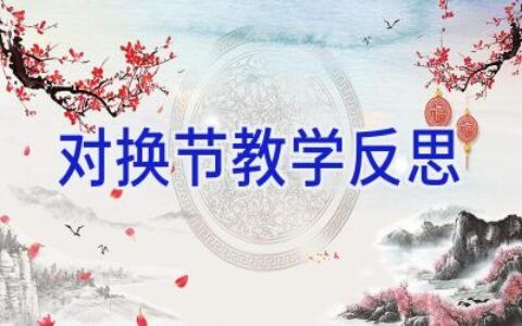 对换节教学反思