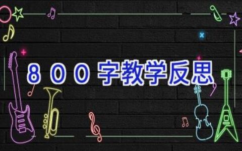 800字教学反思