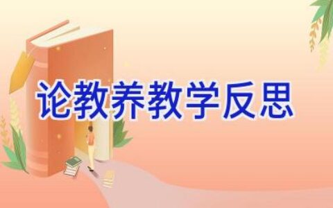 论教养教学反思
