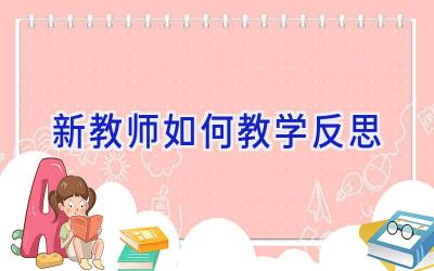 新教师如何教学反思