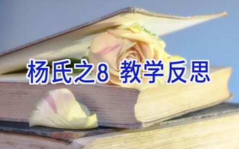 杨氏之8教学反思