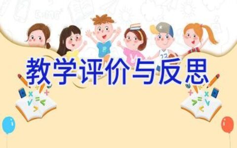 教学评价与反思