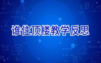 谁住顶楼教学反思