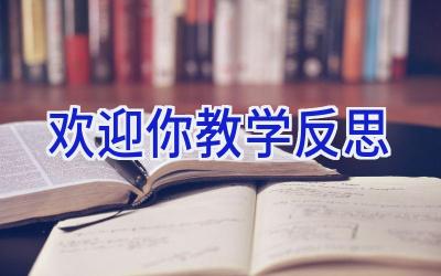 欢迎你教学反思