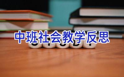 中班社会教学反思