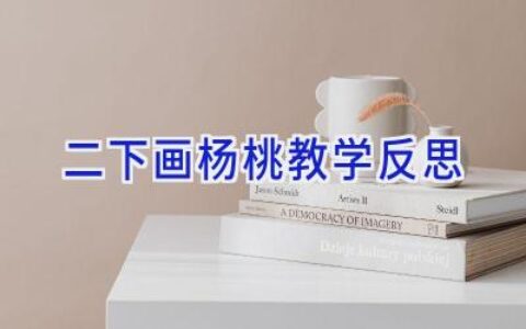 二下画杨桃教学反思