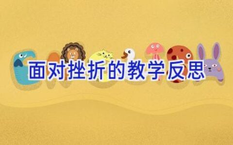 面对挫折的教学反思
