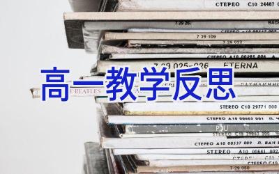 高一教学反思