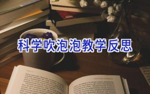 科学吹泡泡教学反思