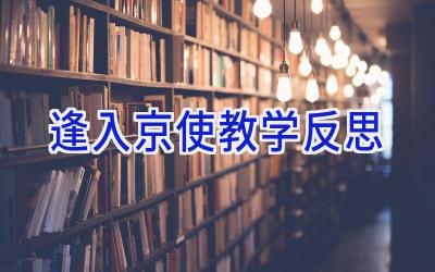 逢入京使教学反思