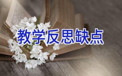 教学反思缺点