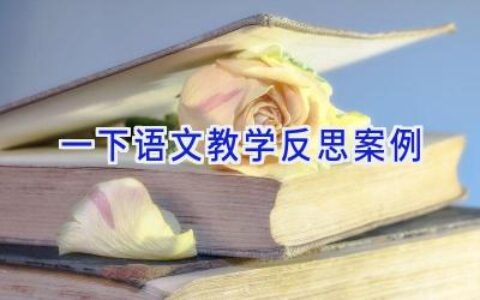 一下语文教学反思案例