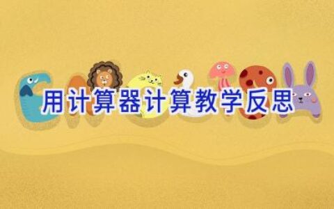 用计算器计算教学反思