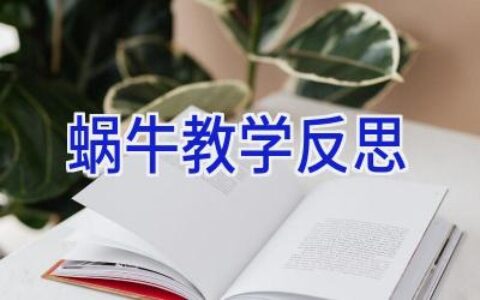 蜗牛教学反思