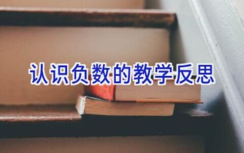 认识负数的教学反思