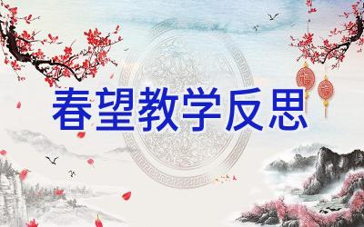 春望教学反思
