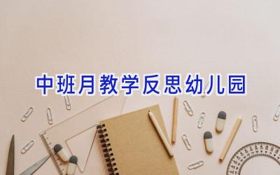 中班月教学反思幼儿园
