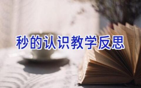秒的认识教学反思