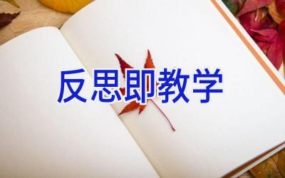 反思即教学