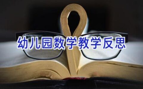 幼儿园数学教学反思