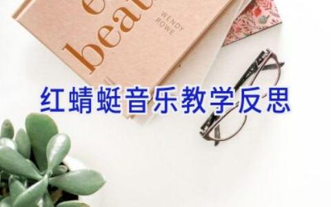 红蜻蜓音乐教学反思