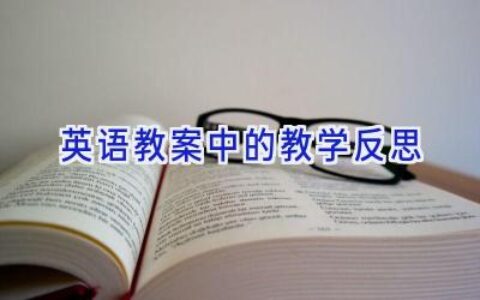 英语教案中的教学反思
