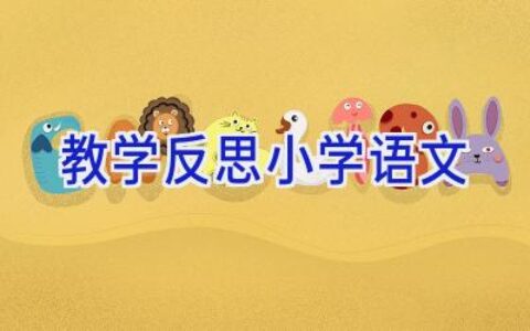 教学反思小学语文