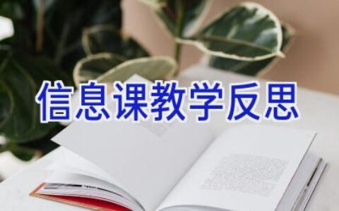 信息课教学反思
