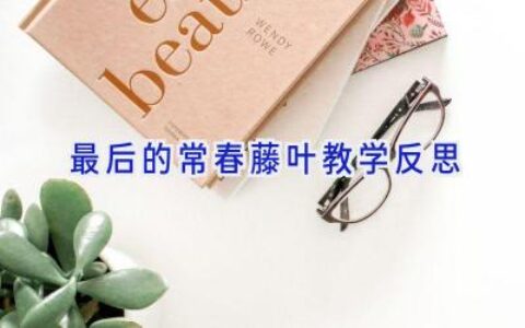 最后的常春藤叶教学反思