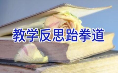 教学反思跆拳道