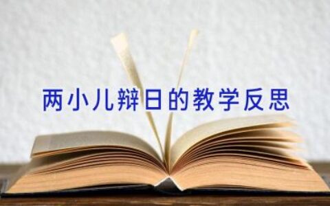 两小儿辩日的教学反思