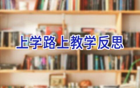 上学路上教学反思