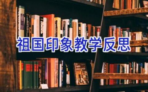 祖国印象教学反思