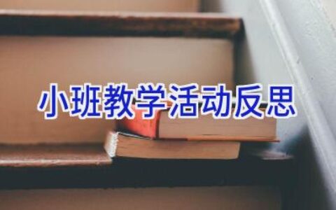 小班教学活动反思