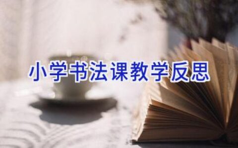 小学书法课教学反思