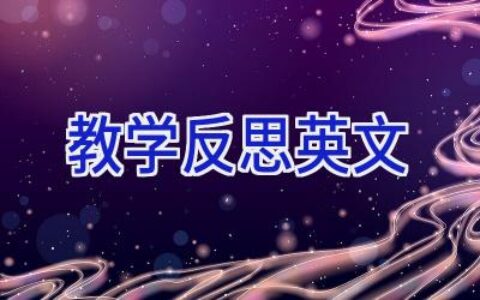 教学反思英文