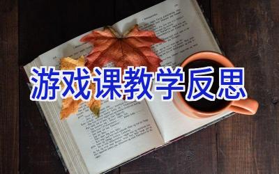 游戏课教学反思
